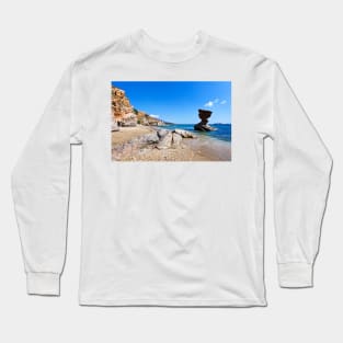 Rock formations at Liopessi near St. Peter in Andros, Greece Long Sleeve T-Shirt